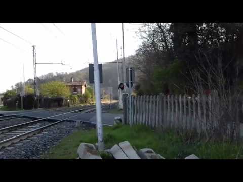 Treni al passaggio a livello al Catajo  (PD) parte 5