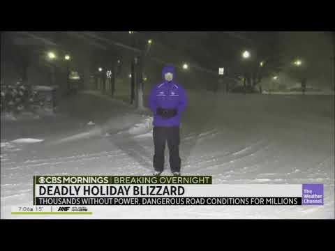 Mike Seidel TWC CBS Mornings Holland, MI Blizzard 12-23-2022