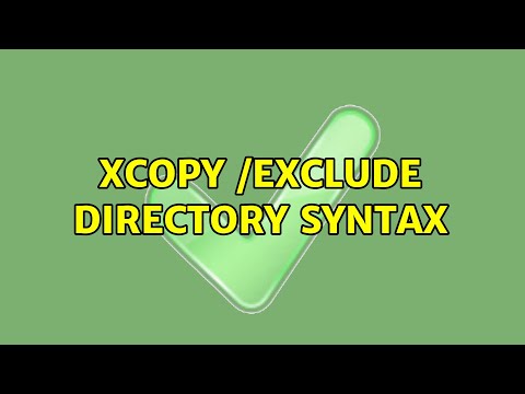 Xcopy Exclude