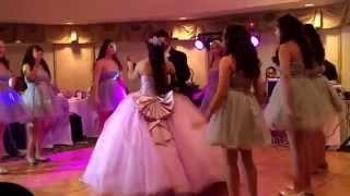 Quinceañera dama and escort dance Nicole Leal