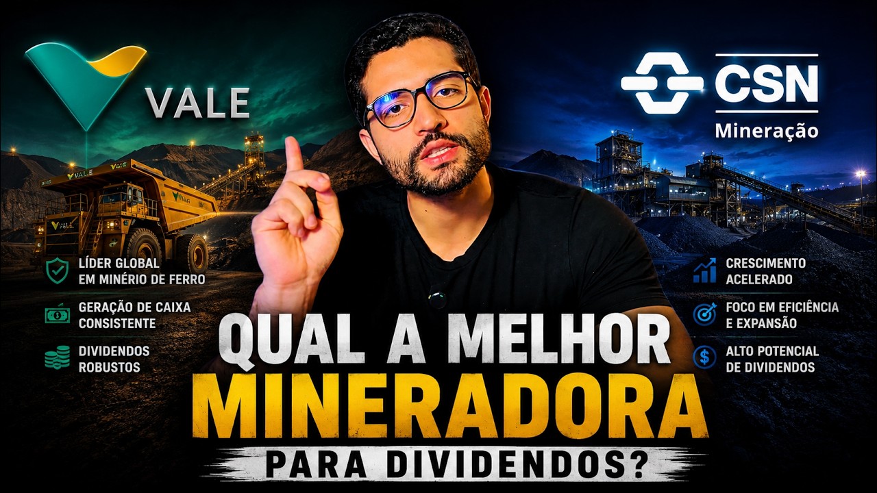 COMPAREI MINERADORAS DA BOLSA: VALE, CSN MINERAÇÃO E FERBASA. VALE3, CMIN3 OU FESA4 PARA DIVIDENDOS?