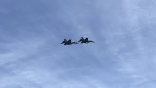 F18 Fighter Jets Refuel in Tandem