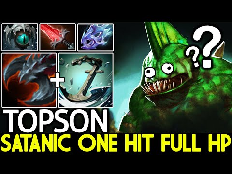TOPSON [Tidehunter] Super Raid Boss Mid Satanic One Hit Full HP Dota 2