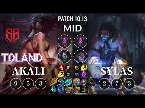SB TolanD Akali vs Sylas Mid - KR Patch 10.13