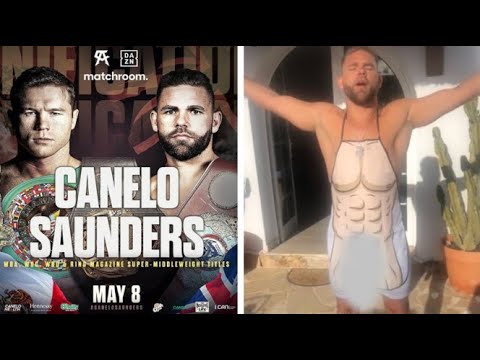 BILLY JOE SAUNDERS TAUNTS CANELO, JOKES AROUND IN NOVELTY APRON HOURS AFTER FIGHT ANNOUNCEMENT
