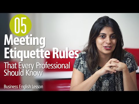 05 Etiquette Rules For Business Meetings for Every Professional  - Business English Lesson