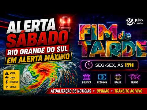 RIO GRANDE DO SUL TEM NOVO ALERTA DO TEMPO PARA SÁBADO | FIM DE TARDE ESTÁ NO AR