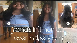 Fantastic Sam Ewa beach Yana’s first hair cut ever in the salon by jaimie