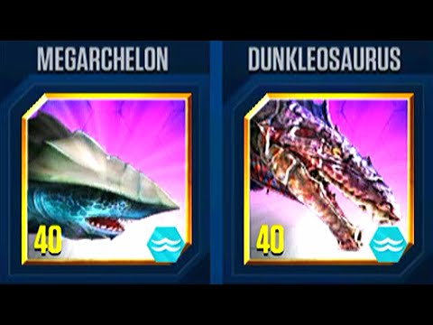 BATTLE VIP 1 VS 3 MEGARCHELON VS DUNKLEOSAURUS | JURASSIC WORLD THE GAME