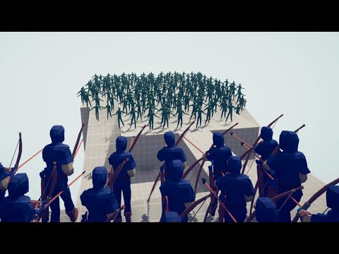 100x ARCHERS + 1 CATAPULT vs ZOMBIES HORDE - Totally Accurate Battle Simulator
