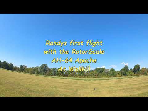Randys first flight with the RotorScale AH-64 Apache At Wallkill