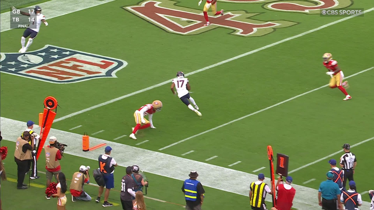Waddle scores his first TD as a Bronco!