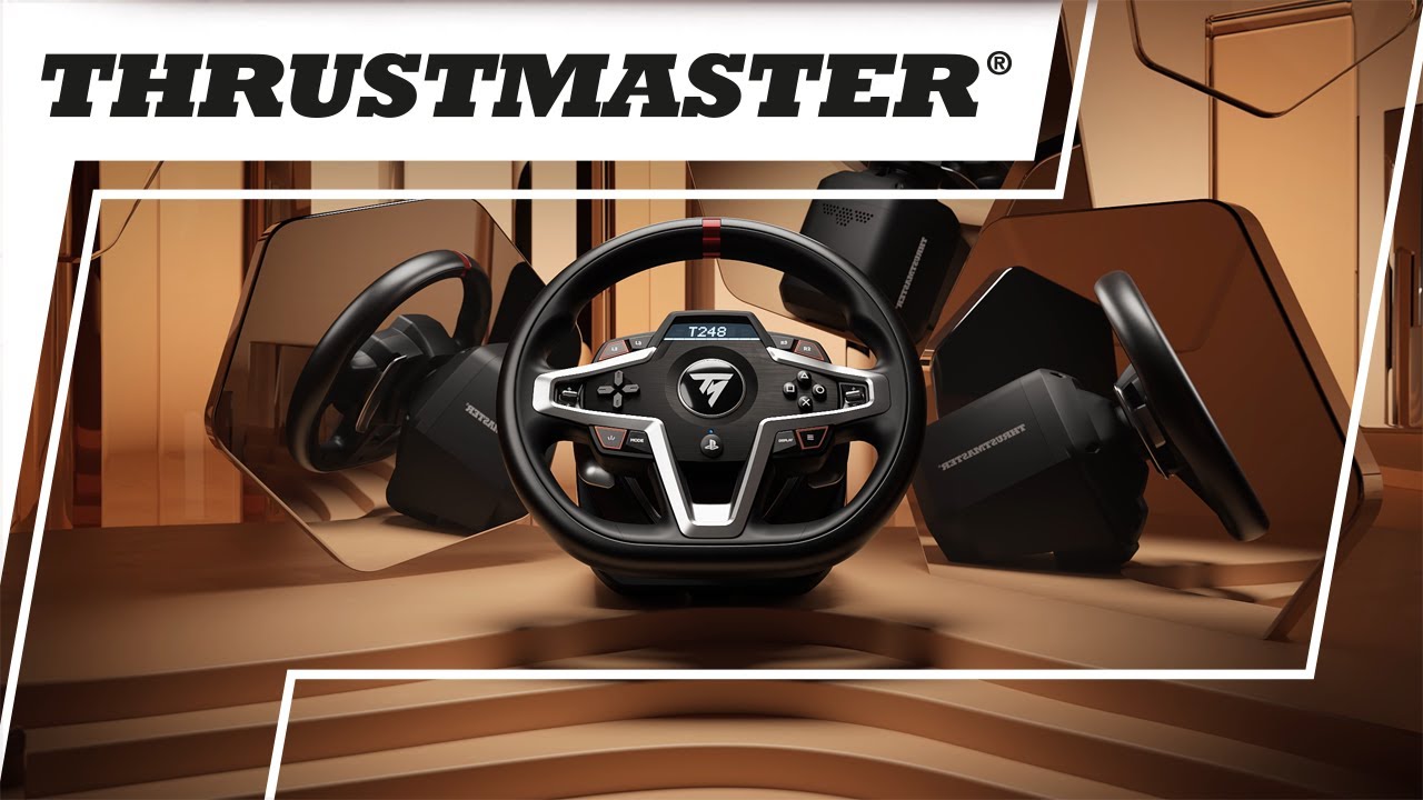 Thrustmaster T248 PlayStation Edition Steering Wheel , Magnetic Paddle Shifters, 25 Action Buttons, Dynamic Force Feedback, Compatible with PS5, PS4, PC, Black  | TM-WHL-T248-PS / 4160783 / 4168060