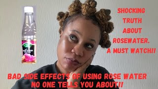BAD SIDE EFFECTS OF USING ROSEWATER!😳 SHOCKING REVIEW. #skincare #rosewater