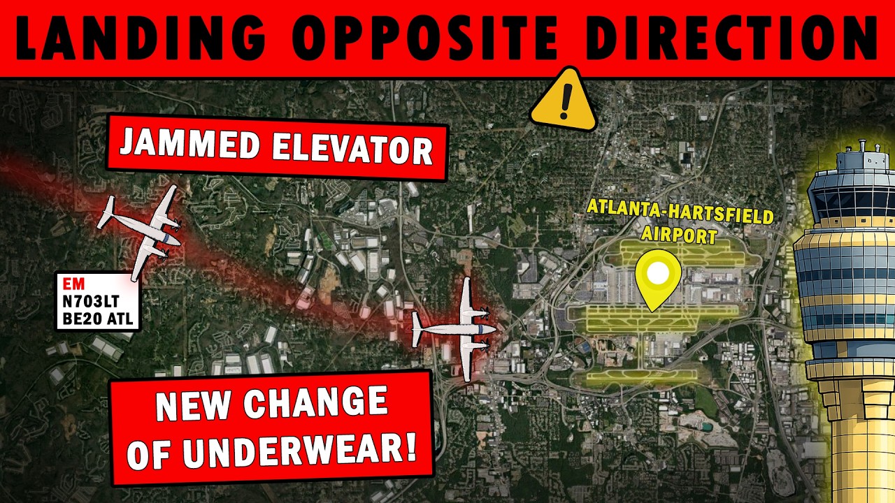 King Air with Control Problems Lands Opposite Direction at Busy Atlanta!