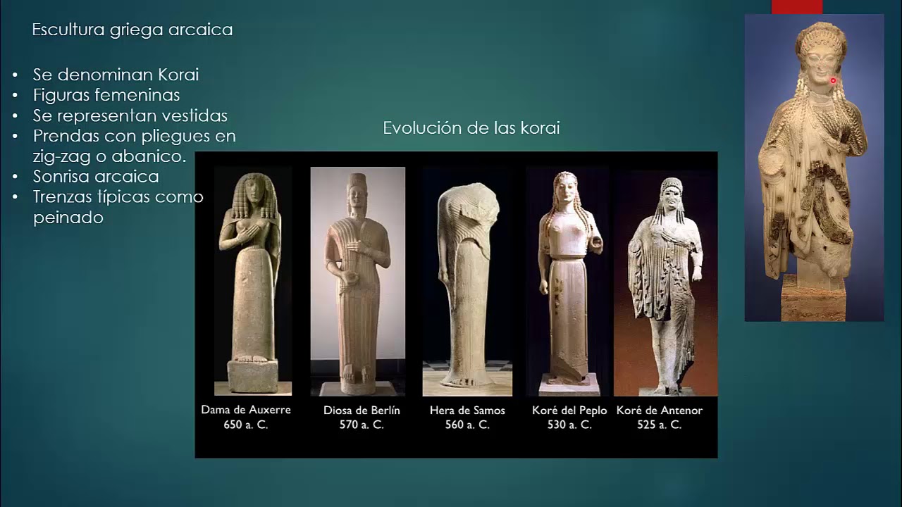 Arte GRIEGO - Escultura (griega arcaica). Kuroi, Korai y Frontones | explicARTE