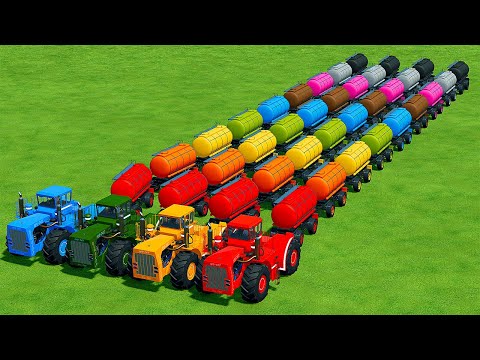 COLORED BIG BUD TRAIN PARKOUR DEATH RUN - Farming Simulator 22