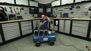 Tichý kompresor, 3HP, 90l, HBM