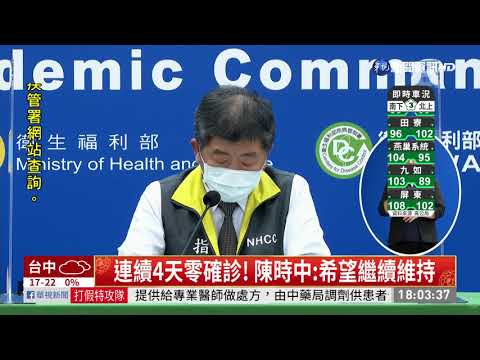 連4天+0! 陳時中:希望明天｢五福臨門｣