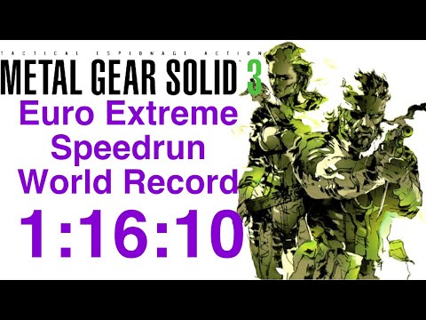 [WR] Metal Gear Solid 3 HD European Extreme NG Speedrun Foxhound in 1:16:10