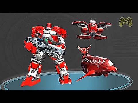 Dolphin Robot Jet Drone Transform Robot War - Android Gameplay