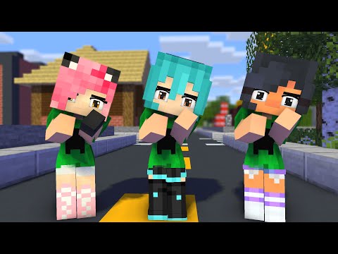 heart creeper aphmua, miku and kc friends and family - minecraft animation #shorts