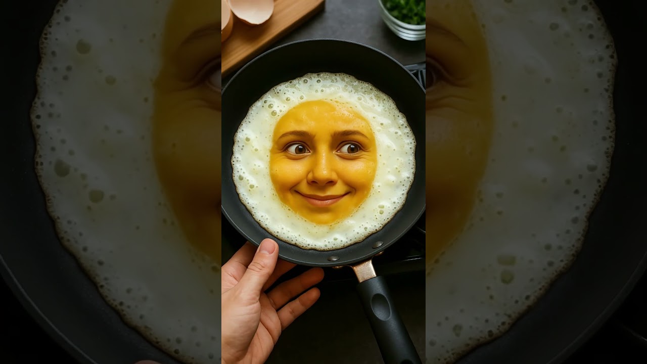 Funny AI ASMR - Cooking a Perfect Fried Egg 🍳 #shorts