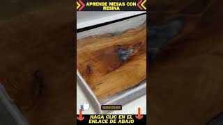 aprende mesas con resina 50% descuento curso online #shorts