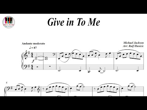 Give in To Me - Michael Jackson, Piano Sheet Music, Piano Tutorial