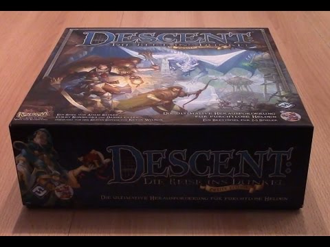 Brettspiel Descent - Zweite Edition mit Blutvermächtnis - Neuauflage 2016 - Unboxing und Überblick