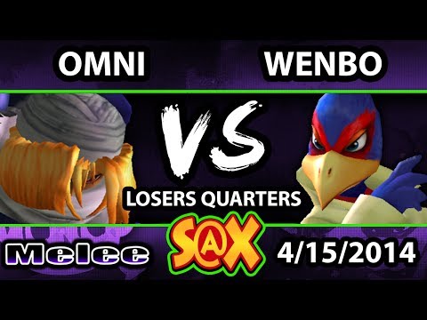 S@X Weekly - Wenbobular (Falco) Vs. Omni (Sheik) SSBM Losers Semis - Smash Melee