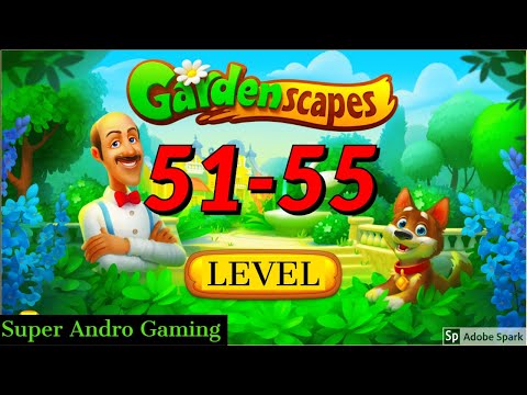 GARDENSCAPES level 51-55 gameplay 51 52 53 54 55