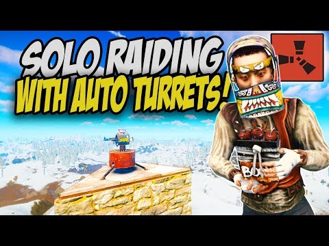 Solo Raiding with an AUTO TURRET! - Rust Solo Survival Gameplay
