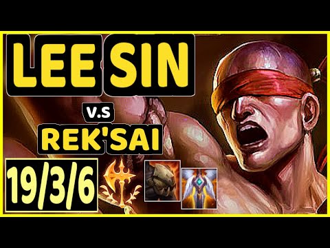 SKEANZ (LEE SIN) vs REK'SAI - 19/3/6 KDA JUNGLE CHALLENGER GAMEPLAY - EUW