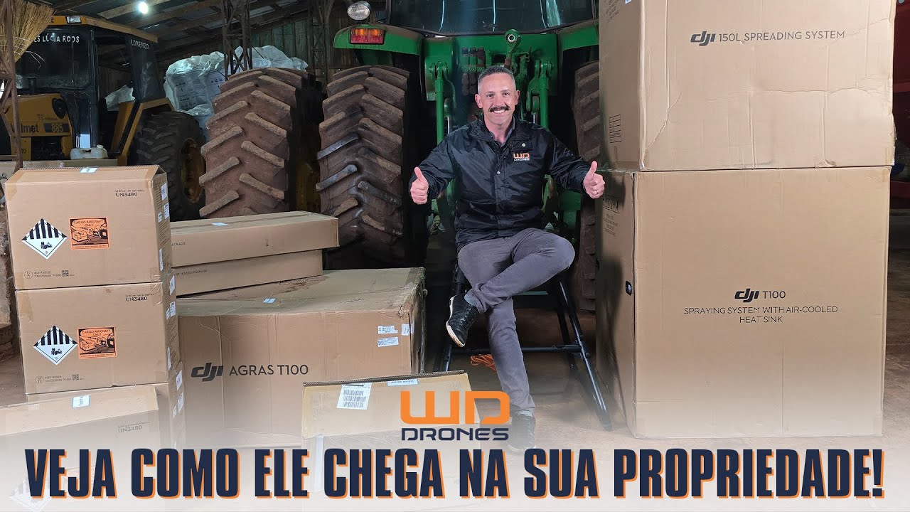 Unboxing do Gigante: DJI Agras T100 - O Drone que vai revolucionar a Pulverização Agrícola!