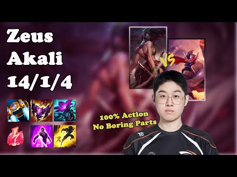 🔥 Zeus Akali Top | Korea Challenger Solo Queue | Patch 25.09 | League of Legends 🔥