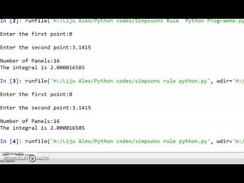 Numerical Methods And Python Simpsons Rule Python Programme 2