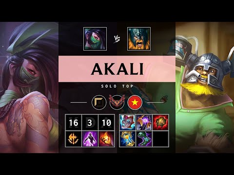 Akali Top vs Olaf - VN Grandmaster Patch 25.17