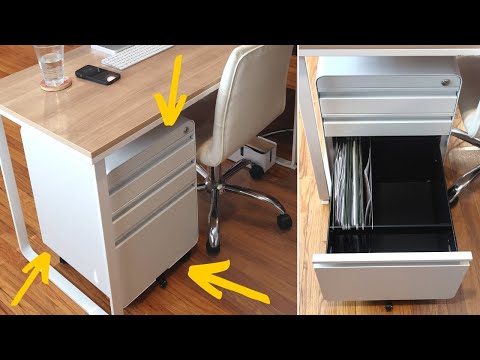 Sleek modern UNDER DESK filing cabinet!
