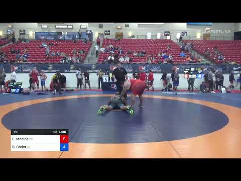 130 Lbs Rr Rnd 1 - Eric Medina, Colorado Vs Stoney Godet, California 1016