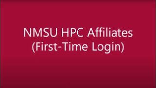 First Time Login - Affiliates