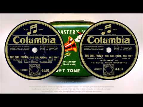 The Girl Friend + The Blue Room (1926) California Ramblers + Fred Rich