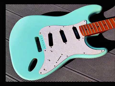 Tele Style neck Roasted maple with rosewood fretboard - Binding & Block inlays (Satin) image 4