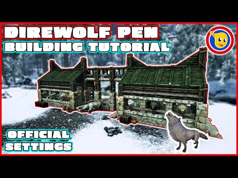 Ark: How To Build A DireWolf Pen | Building Tutorial | Official Settings