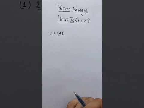 How to check for a PRIME Number? | How to identify PRIME Number? | Maths Viral Tricks #shorts #viral