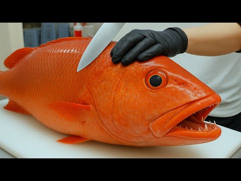 Amazing Giant Onaga (Red Snapper) Cutting Skills – Sashimi & Stew at Taiwan's Seafood Market