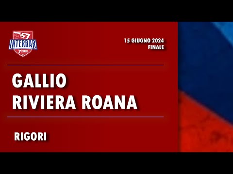 GALLIO - RIVIERA ROANA Sequenza dei rigori | FINALE INTERBAR 2024