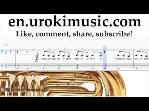 Tuba lessons Fall Out Boy - Champion Sheet Music Tutorial Part#2 um-i352