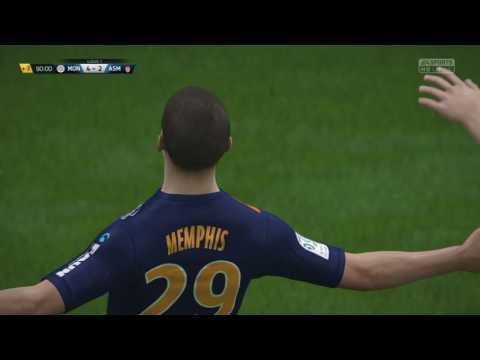 Carrière - Memphis Depay marque dans le but vide de l'AS Monaco (MHSC)