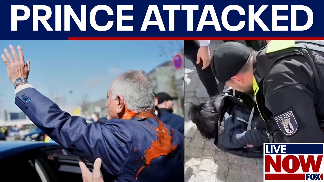 Iran exiled crown prince attacked with juice